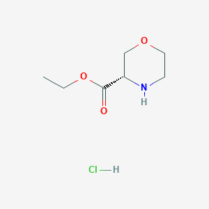 molecular formula C7H14ClNO3 B1500008 (S)-乙基吗啉-3-羧酸盐盐酸盐 CAS No. 218594-84-4