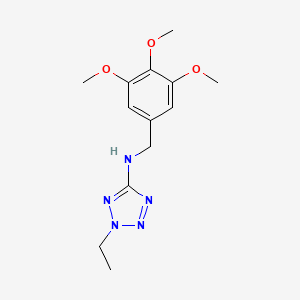 molecular formula C13H19N5O3 B15000094 2-Ethyl-N-[(3,4,5-trimethoxyphenyl)methyl]-1,2,3,4-tetrazol-5-amine 