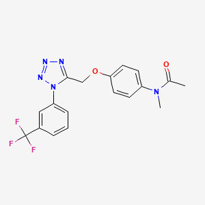 molecular formula C18H16F3N5O2 B15000109 N-methyl-N-[4-({1-[3-(trifluoromethyl)phenyl]-1H-tetrazol-5-yl}methoxy)phenyl]acetamide 