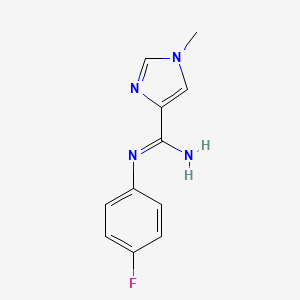 molecular formula C11H11FN4 B1500011 N-(4-Fluorophenyl)1-methyl-1H-imidazole-4-carboximidamide CAS No. 959604-70-7