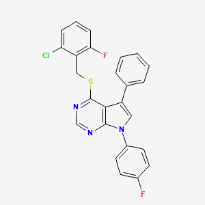 4-[(2-chloro-6-fluorobenzyl)sulfanyl]-7-(4-fluorophenyl)-5-phenyl-7H-pyrrolo[2,3-d]pyrimidine