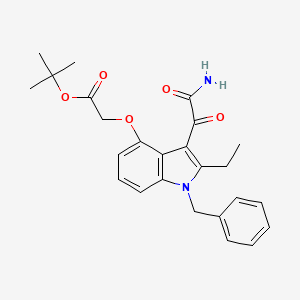 tert-butyl 2-(3-(2-amino-2-oxoacetyl)-1-benzyl-2-ethyl-1H-indol-4-yloxy)acetate