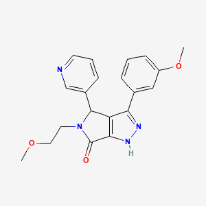 molecular formula C20H20N4O3 B15000130 5-(2-methoxyethyl)-3-(3-methoxyphenyl)-4-(3-pyridyl)-4,5-dihydropyrrolo[3,4-c]pyrazol-6(1H)-one 