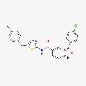 molecular formula C25H18ClN3O2S B15000150 3-(4-chlorophenyl)-N-[5-(4-methylbenzyl)-1,3-thiazol-2-yl]-2,1-benzoxazole-5-carboxamide 