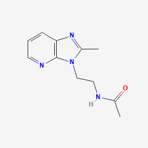 molecular formula C11H14N4O B15000152 Acetamide, N-[2-(2-methyl-3H-imidazo[4,5-b]pyridin-3-yl)ethyl]- 