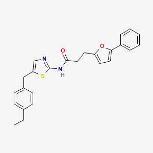 N-[5-(4-ethylbenzyl)-1,3-thiazol-2-yl]-3-(5-phenylfuran-2-yl)propanamide