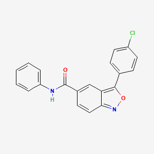 3-(4-chlorophenyl)-N-phenyl-2,1-benzoxazole-5-carboxamide