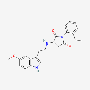 1-(2-ethylphenyl)-3-{[2-(5-methoxy-1H-indol-3-yl)ethyl]amino}pyrrolidine-2,5-dione