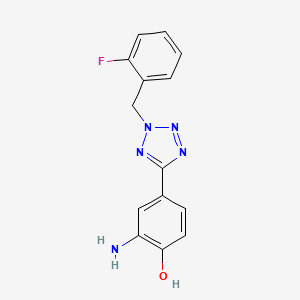 2-amino-4-[2-(2-fluorobenzyl)-2H-tetrazol-5-yl]phenol