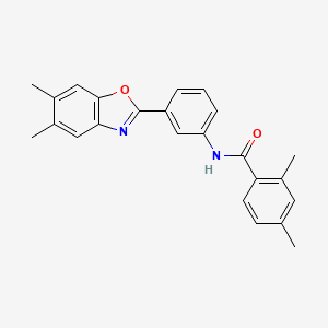 N-[3-(5,6-dimethyl-1,3-benzoxazol-2-yl)phenyl]-2,4-dimethylbenzamide