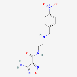 molecular formula C12H14N6O4 B15000225 4-amino-N-{2-[(4-nitrobenzyl)amino]ethyl}-1,2,5-oxadiazole-3-carboxamide 