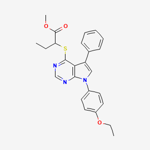 methyl 2-{[7-(4-ethoxyphenyl)-5-phenyl-7H-pyrrolo[2,3-d]pyrimidin-4-yl]sulfanyl}butanoate