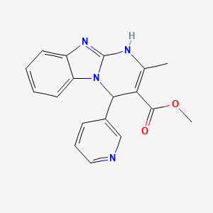 molecular formula C18H16N4O2 B15000236 Methyl 2-methyl-4-pyridin-3-yl-1,4-dihydropyrimido[1,2-a]benzimidazole-3-carboxylate 