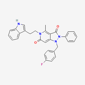 1-(4-fluorobenzyl)-5-[2-(1H-indol-3-yl)ethyl]-4-methyl-2-phenyl-1H-pyrazolo[4,3-c]pyridine-3,6(2H,5H)-dione