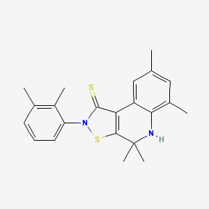 2-(2,3-dimethylphenyl)-4,4,6,8-tetramethyl-4,5-dihydro[1,2]thiazolo[5,4-c]quinoline-1(2H)-thione