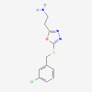 2-{5-[(3-Chlorobenzyl)sulfanyl]-1,3,4-oxadiazol-2-yl}ethanamine