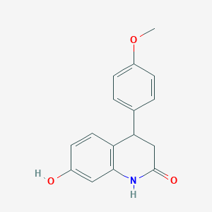 molecular formula C16H15NO3 B15000287 7-hydroxy-4-(4-methoxyphenyl)-3,4-dihydro-1H-quinolin-2-one 