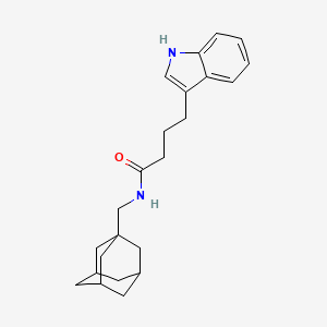 molecular formula C23H30N2O B15000331 N-(1-adamantylmethyl)-4-(1H-indol-3-yl)butanamide 