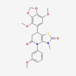 7-(4,7-dimethoxy-1,3-benzodioxol-5-yl)-4-(3-methoxyphenyl)-3-methyl-6,7-dihydro[1,3]thiazolo[4,5-b]pyridine-2,5(3H,4H)-dione