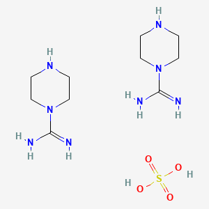 molecular formula C10H26N8O4S B1500035 Piperazine-1-carboxamidine hemisulfate CAS No. 22365-47-5