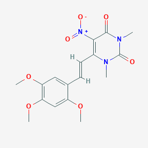 1,3-dimethyl-5-nitro-6-[(E)-2-(2,4,5-trimethoxyphenyl)ethenyl]pyrimidine-2,4(1H,3H)-dione