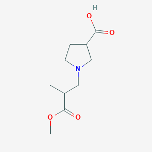 molecular formula C10H17NO4 B1500036 1-(2-Methoxycarbonyl-propyl)-pyrrolidine-3-carboxylic acid CAS No. 886366-35-4