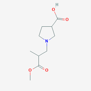 molecular formula C10H17NO4 B1500036 1-(2-甲氧羰基-丙基)-吡咯烷-3-羧酸 CAS No. 886366-35-4