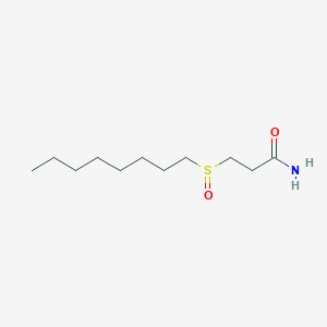 3-(Octane-1-sulfinyl)propanamide