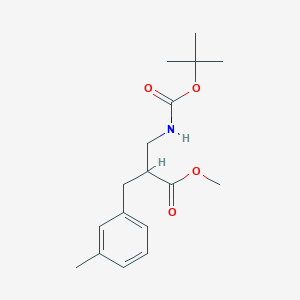 molecular formula C17H25NO4 B1500038 Methyl 3-((tert-butoxycarbonyl)amino)-2-(3-methylbenzyl)propanoate CAS No. 886366-61-6
