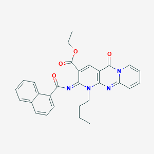 ethyl 7-butyl-6-(naphthalene-1-carbonylimino)-2-oxo-1,7,9-triazatricyclo[8.4.0.03,8]tetradeca-3(8),4,9,11,13-pentaene-5-carboxylate