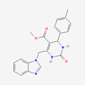 methyl 6-(1H-benzimidazol-1-ylmethyl)-4-(4-methylphenyl)-2-oxo-1,2,3,4-tetrahydropyrimidine-5-carboxylate