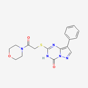 2-{[2-(morpholin-4-yl)-2-oxoethyl]sulfanyl}-8-phenylpyrazolo[1,5-a][1,3,5]triazin-4(3H)-one