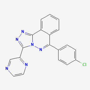 molecular formula C19H11ClN6 B15000414 C19H11ClN6 