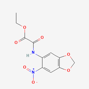 molecular formula C11H10N2O7 B15000429 Ethyl [(6-nitro-1,3-benzodioxol-5-yl)amino](oxo)acetate 