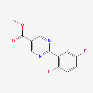 molecular formula C12H8F2N2O2 B1500044 2-(2,5-Diluorophenyl)pyrimidine-5-carboxylic acid methyl ester 