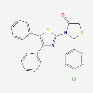 2-(4-Chlorophenyl)-3-(4,5-diphenyl-1,3-thiazol-2-yl)-1,3-thiazolidin-4-one