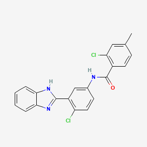 N-[3-(1H-benzimidazol-2-yl)-4-chlorophenyl]-2-chloro-4-methylbenzamide