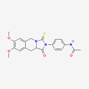 N-[4-(7,8-dimethoxy-1-oxo-3-thioxo-1,5,10,10a-tetrahydroimidazo[1,5-b]isoquinolin-2(3H)-yl)phenyl]acetamide