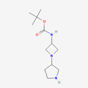 molecular formula C12H23N3O2 B1500053 tert-Butyl (1-(pyrrolidin-3-yl)azetidin-3-yl)carbamate CAS No. 883547-40-8