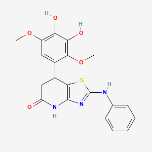 molecular formula C20H19N3O5S B15000543 7-(3,4-dihydroxy-2,5-dimethoxyphenyl)-2-(phenylamino)-6,7-dihydro[1,3]thiazolo[4,5-b]pyridin-5(4H)-one 