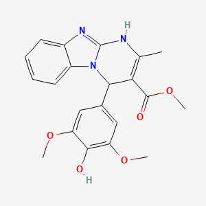 molecular formula C21H21N3O5 B15000549 Methyl 4-(4-hydroxy-3,5-dimethoxyphenyl)-2-methyl-1,4-dihydropyrimido[1,2-a]benzimidazole-3-carboxylate 