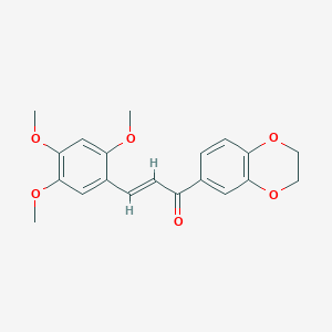 molecular formula C20H20O6 B15000556 (2E)-1-(2,3-dihydro-1,4-benzodioxin-6-yl)-3-(2,4,5-trimethoxyphenyl)prop-2-en-1-one 