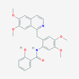 N-{2-[(6,7-dimethoxyisoquinolin-1-yl)methyl]-4,5-dimethoxyphenyl}-2-hydroxybenzamide