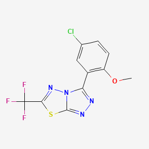 3-(5-Chloro-2-methoxyphenyl)-6-(trifluoromethyl)[1,2,4]triazolo[3,4-b][1,3,4]thiadiazole