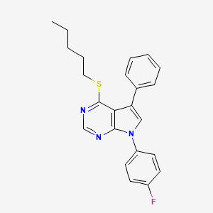 molecular formula C23H22FN3S B15000568 7-(4-fluorophenyl)-4-(pentylsulfanyl)-5-phenyl-7H-pyrrolo[2,3-d]pyrimidine 