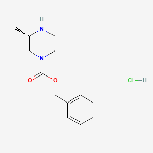 molecular formula C13H19ClN2O2 B1500058 (S)-Benzyl 3-methylpiperazine-1-carboxylate hydrochloride CAS No. 1217812-89-9