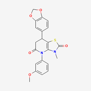 7-(1,3-benzodioxol-5-yl)-4-(3-methoxyphenyl)-3-methyl-6,7-dihydro[1,3]thiazolo[4,5-b]pyridine-2,5(3H,4H)-dione