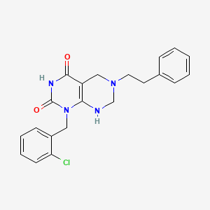 1-(2-chlorobenzyl)-2-hydroxy-6-(2-phenylethyl)-5,6,7,8-tetrahydropyrimido[4,5-d]pyrimidin-4(1H)-one