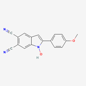 1-hydroxy-2-(4-methoxyphenyl)-1H-indole-5,6-dicarbonitrile