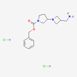 Benzyl 3-(3-(aminomethyl)azetidin-1-yl)pyrrolidine-1-carboxylate dihydrochloride